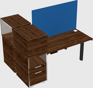Shared electric desk + cabinet