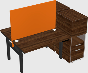 Shared electric desk + cabinet