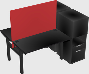 Shared electric desk + cabinet