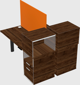 Shared electric desk + cabinet