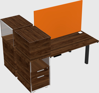 Shared electric desk + cabinet