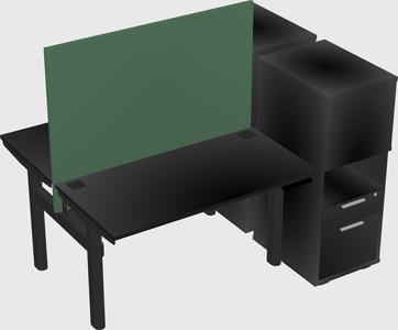 Shared electric desk + cabinet