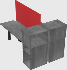 Shared electric desk + cabinet