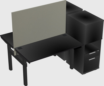 Shared electric desk + cabinet
