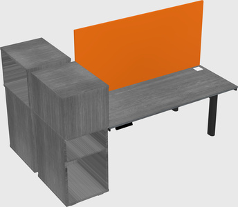 Shared electric desk + cabinet