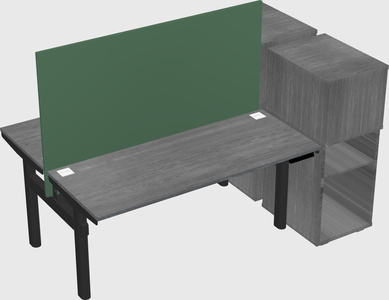 Shared electric desk + cabinet