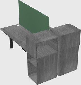 Shared electric desk + cabinet