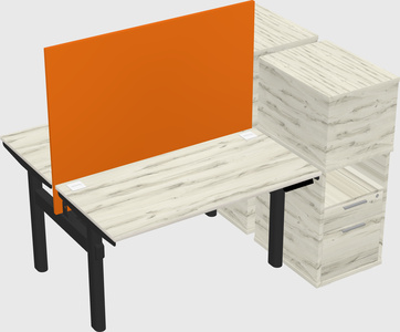 Shared electric desk + cabinet