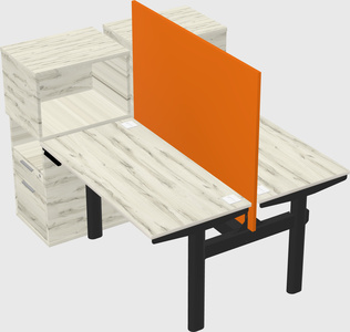 Shared electric desk + cabinet