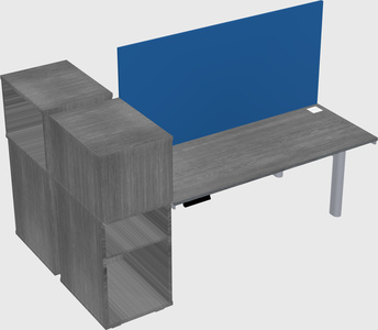 Shared electric desk + cabinet
