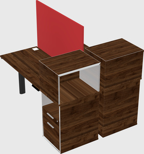 Shared electric desk + cabinet