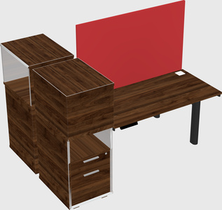 Shared electric desk + cabinet