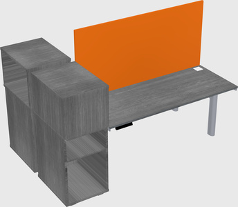 Shared electric desk + cabinet