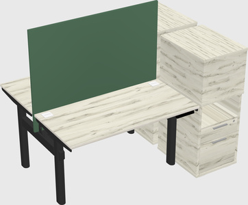 Shared electric desk + cabinet