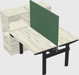 Shared electric desk + cabinet
