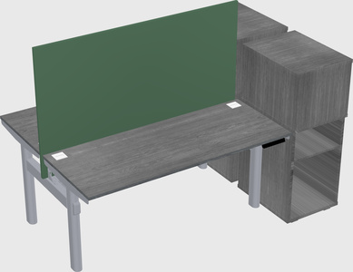 Shared electric desk + cabinet