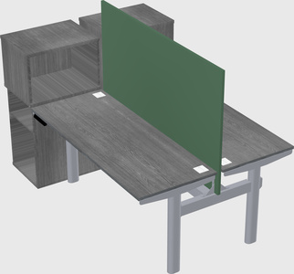 Shared electric desk + cabinet
