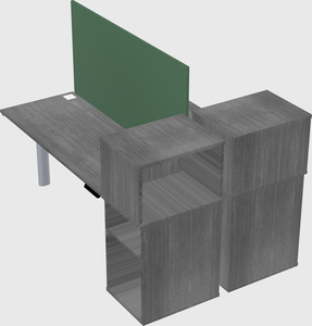 Shared electric desk + cabinet