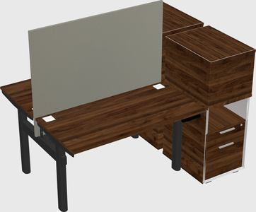Shared electric desk + cabinet