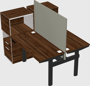 Shared electric desk + cabinet