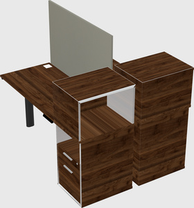 Shared electric desk + cabinet