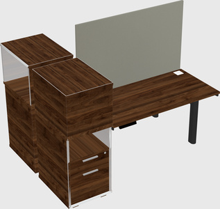 Shared electric desk + cabinet