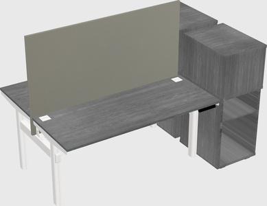 Shared electric desk + cabinet