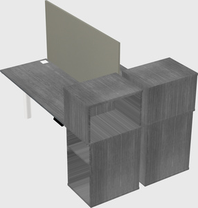 Shared electric desk + cabinet