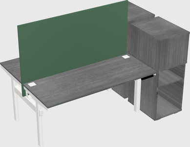 Shared electric desk + cabinet