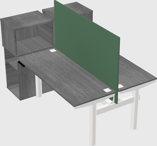 Shared electric desk + cabinet