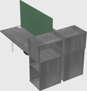 Shared electric desk + cabinet