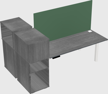 Shared electric desk + cabinet