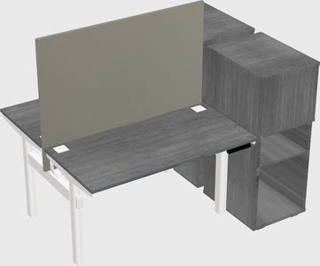 Shared electric desk + cabinet