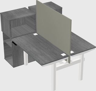Shared electric desk + cabinet