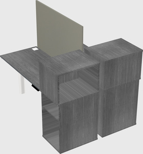 Shared electric desk + cabinet