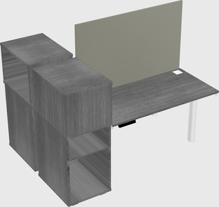 Shared electric desk + cabinet