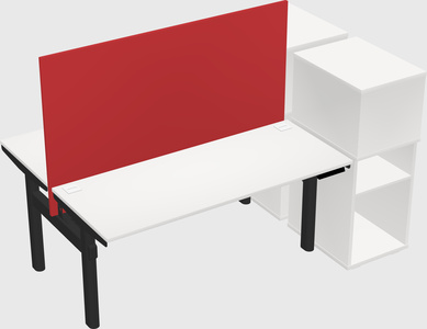 Shared electric desk + cabinet