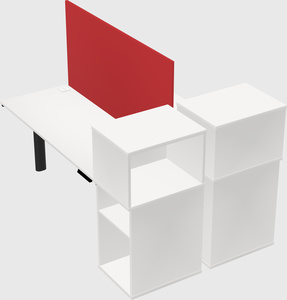 Shared electric desk + cabinet