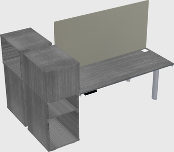 Shared electric desk + cabinet
