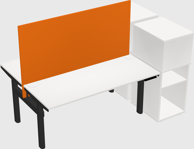 Shared electric desk + cabinet
