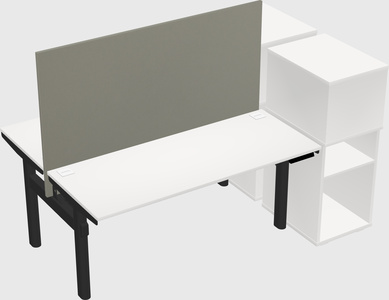 Shared electric desk + cabinet