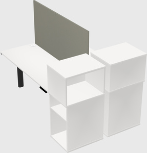 Shared electric desk + cabinet