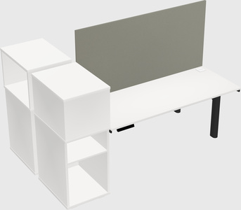 Shared electric desk + cabinet
