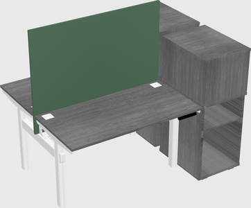 Shared electric desk + cabinet