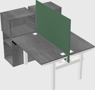 Shared electric desk + cabinet