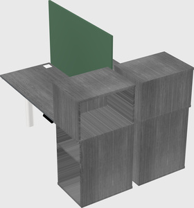 Shared electric desk + cabinet