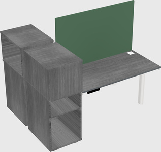 Shared electric desk + cabinet
