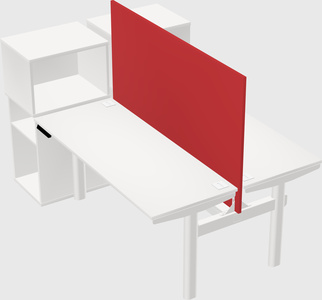Shared electric desk + cabinet