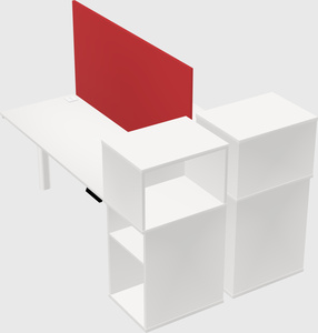 Shared electric desk + cabinet