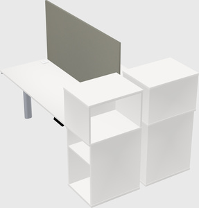 Shared electric desk + cabinet